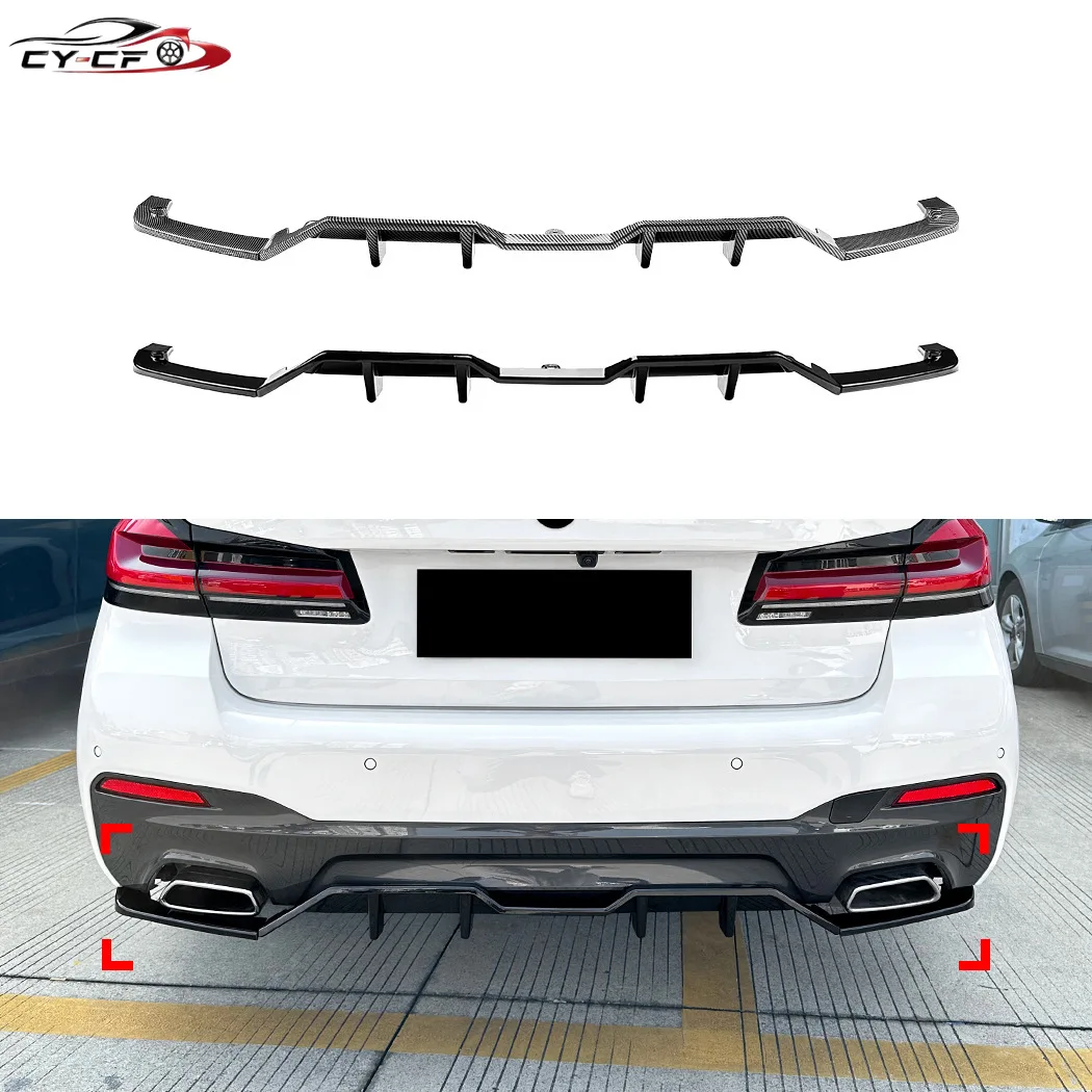 Rear Bumper Diffuser Lip For BMW 5 Series G30 G31 LCI M-Sport 520i 525i 530i 540i 2021-2023 Lower Splitter Protector Accessories
