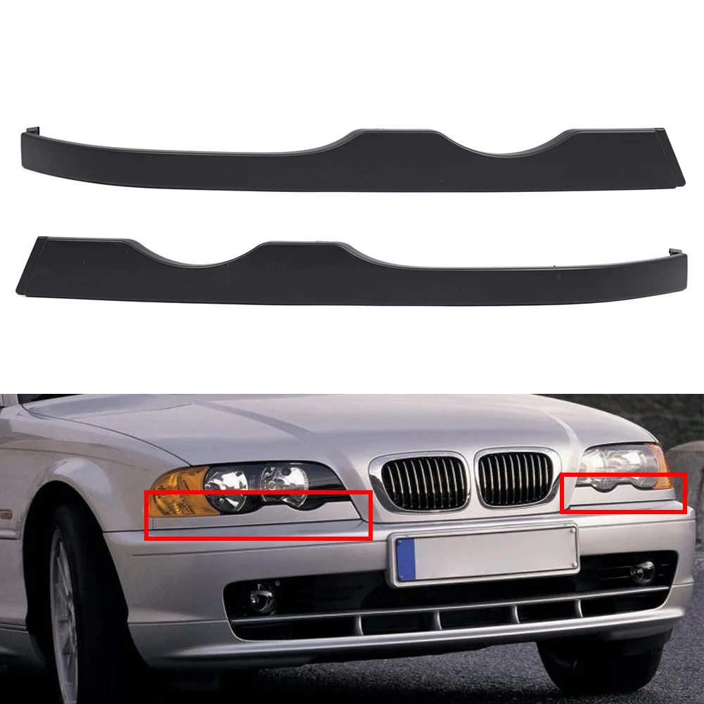 1Pc ABS Auto Front Bumper Headlight Lower Molding Trim For BMW 3 Series E46 Coupe 2-Door Pre-LCI 1998-2003 For E46 M3 2001-2006