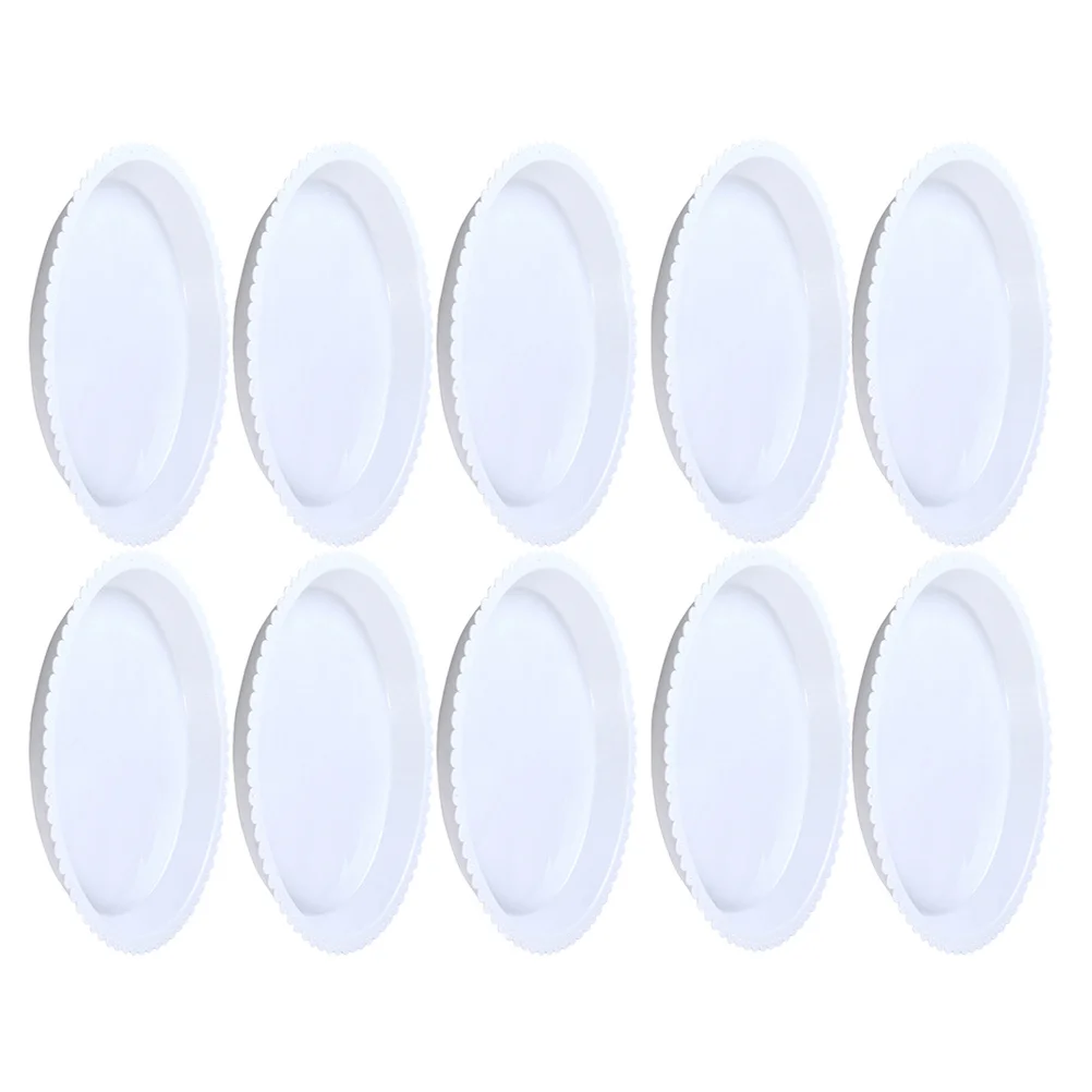

10Pcs Strong Plastic Flowerpot Tray Sturdy Flat Bottom for Indoor Outdoor Plant Pot White 300 Style Flowerpot Tray