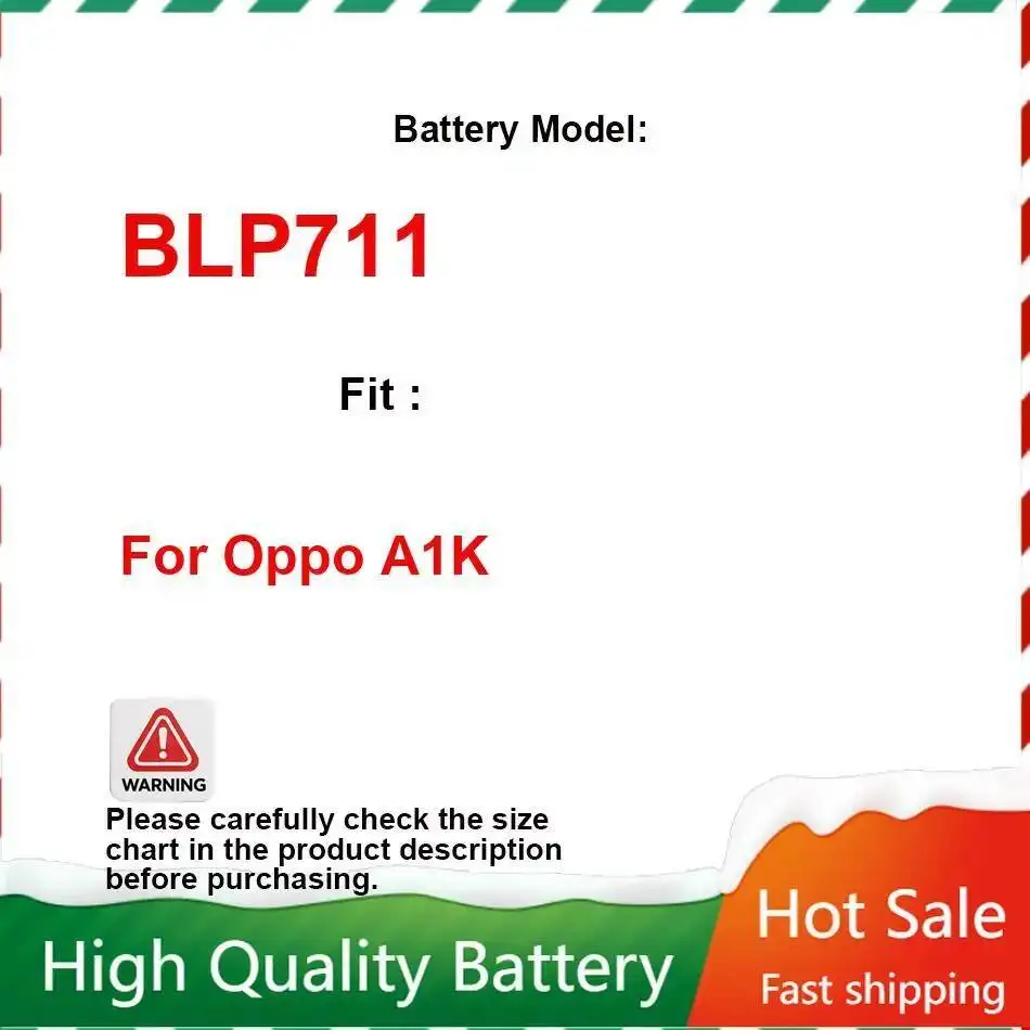 Robust 4000Mah For Oppo A1K BLP711 Mobile Phone Battery Environmentally Friendly