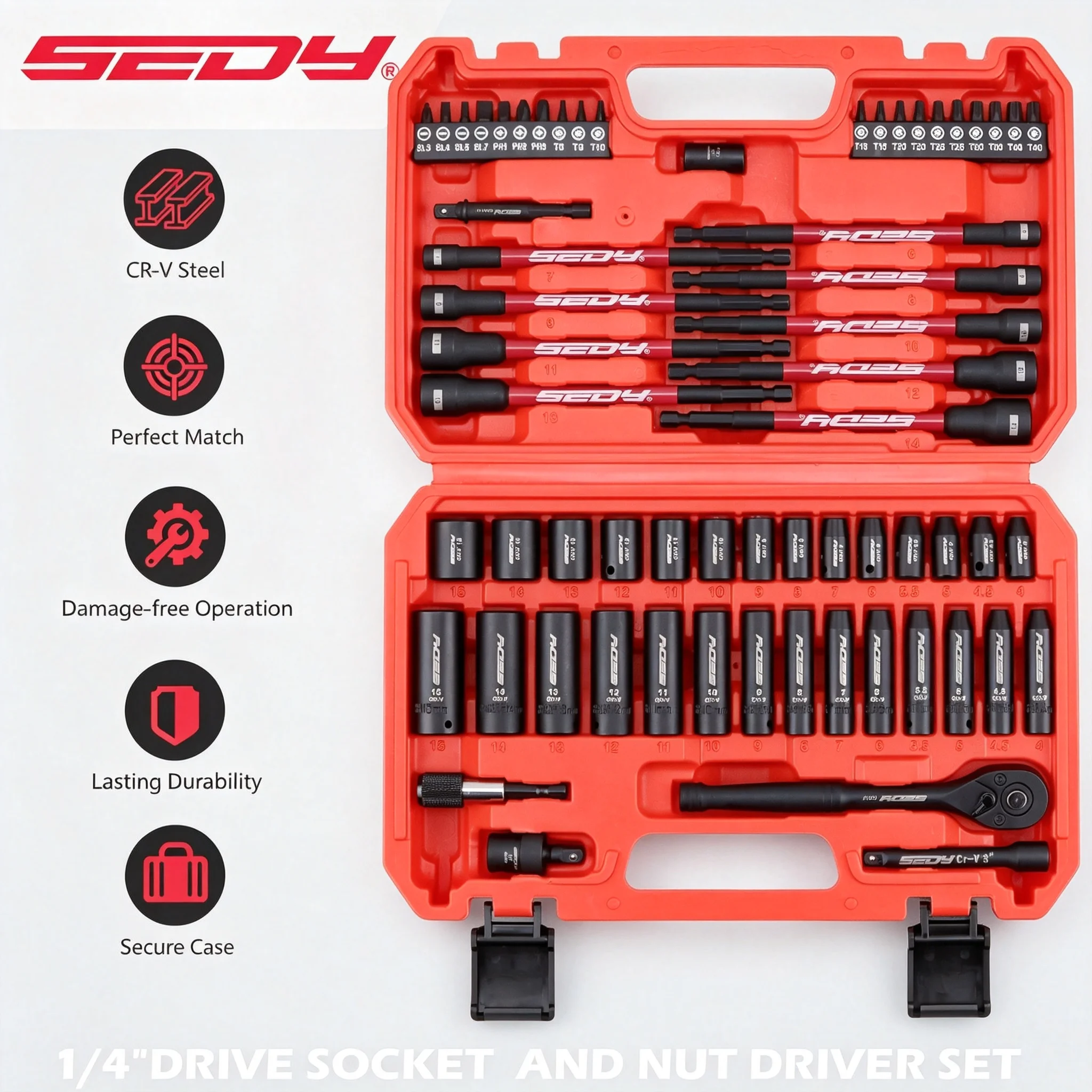 SEDY 63Pcs 1/4