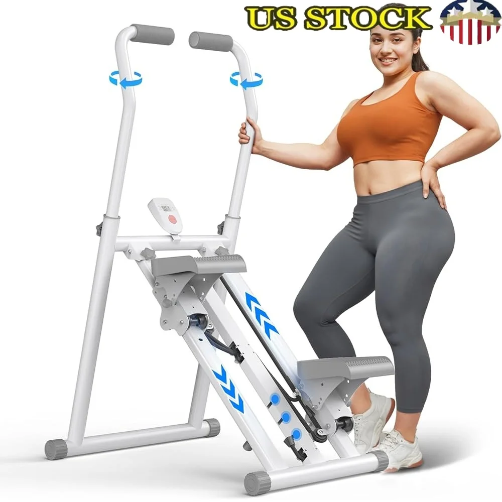 

Compact Vertical Climber Machine Full Body Home Gym Exercise Adjustable Stair Stepper Cardio Fitness Equipment Silent Operation