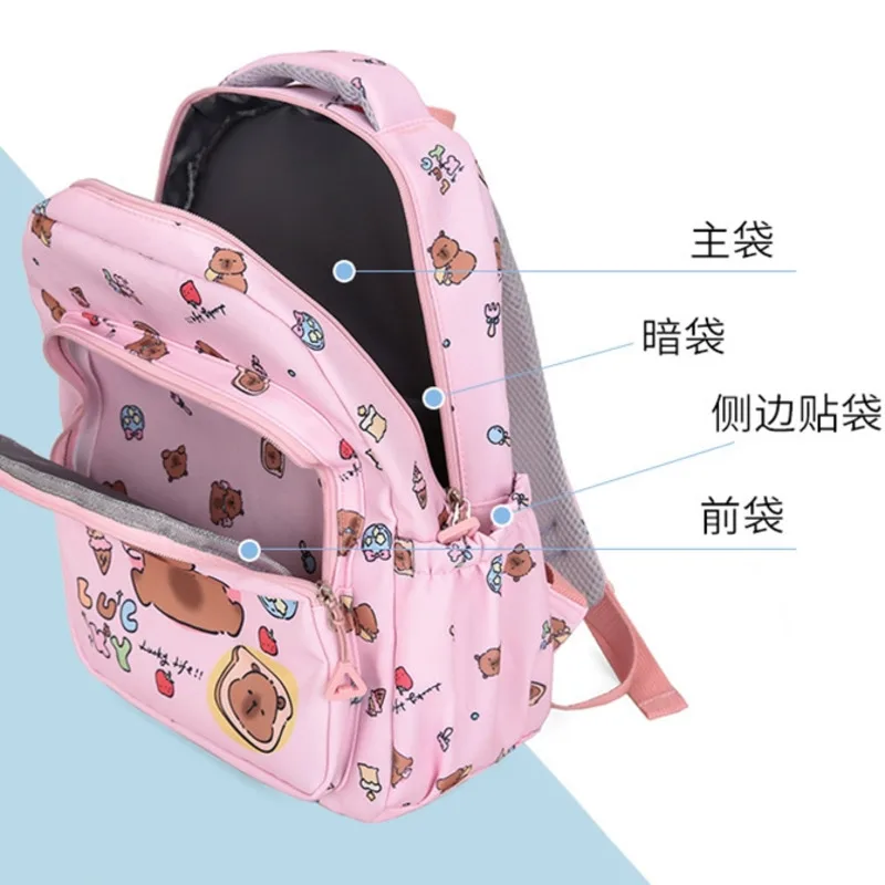 Capybara Backpacks 3 Suit Cute Backpack Plush Schoolbag Cartoon Soft Animal High Capacity Stuffed Unisex Y2K Aesthetic Backpack