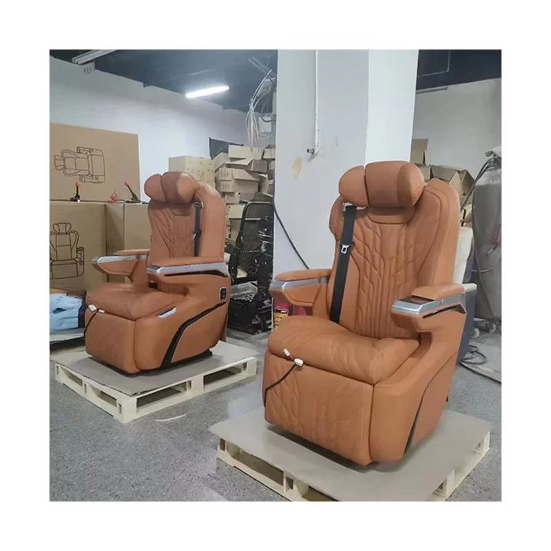 Car Accessories Premium Electric Reclining Captain Seats Full Set w/ USB Conversion Interior Tuning for SUVs Vans