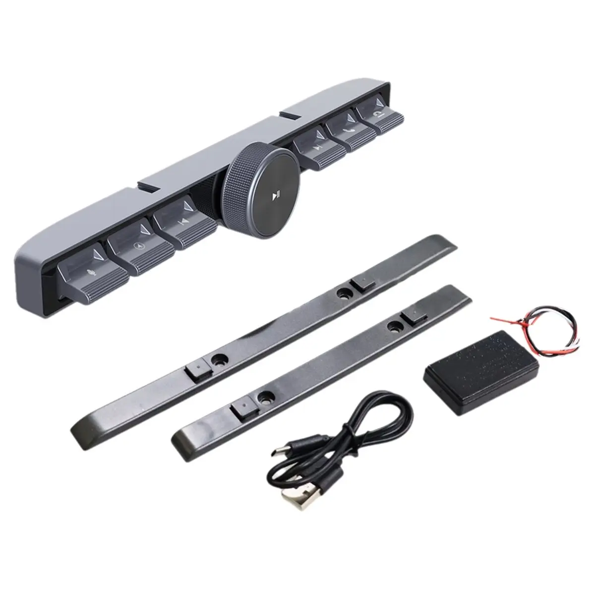 ABQE Smart Steering Wheel Controller Wirelss Control Button 7 Keys Intelligent Party Control Adjust Volume LED Button