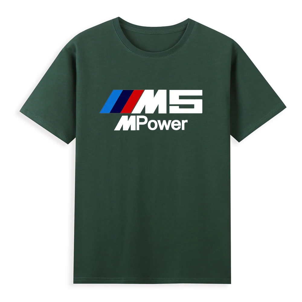 Car T Shirt Men Designer Brand Top Mpower M5 Summer New Locomotive Pattern Luxury Men Clothing