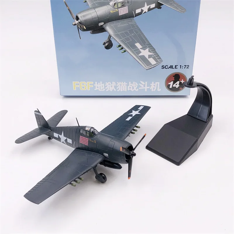 1/72 Scale F6F Hell Cat Fighter Model Airplane With Stand Aviation Collectible Gifts F-6F Alloy Aircraft Mini Decoration Home