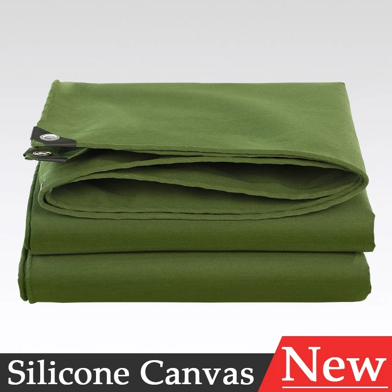 

Dark-Green Organic Silicone Canvas Pergola Waterproof Fabric Cover Outdoor Camping Tent Awning Boat Truck Rainproof Cloth