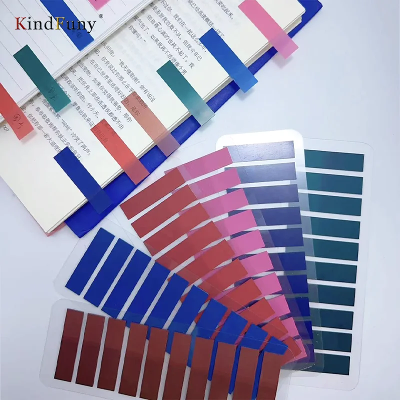 KindFuny 1200Pc Index Tabs Self Adhesive Stationery Markers Transparent Waterproof Sticky Notes Classify Files Flags Posted It