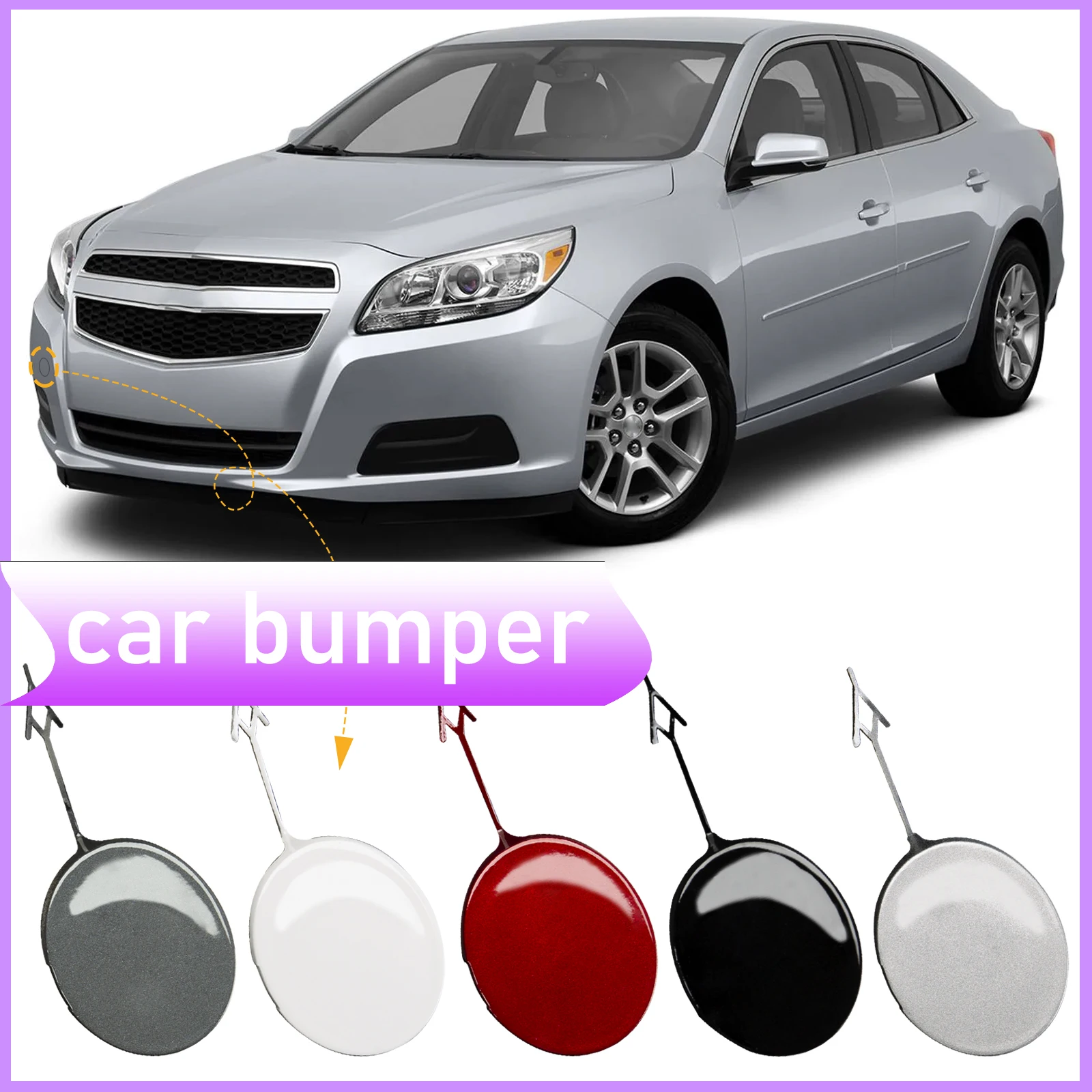 

Front Bumper Tow Hook Cap Towing Eye Cover For Chevrolet Malibu 2013-2015 Car Accessories