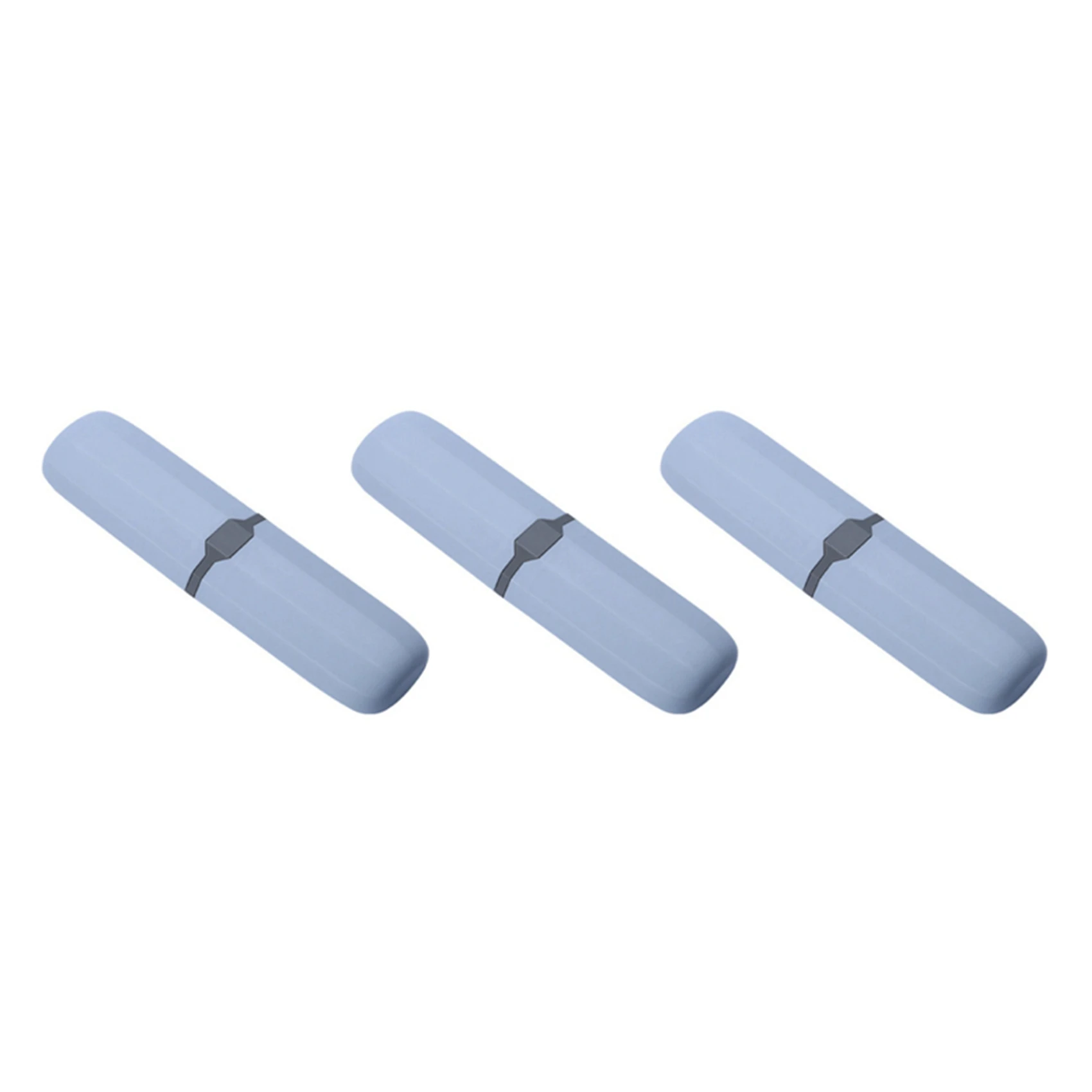 علبة فرشاة أسنان للسفر HIM-3X، حامل معجون أسنان قابل للتمدد، حاوية مضادة للبكتيريا، صندوق قابل للتعديل باللون الأزرق