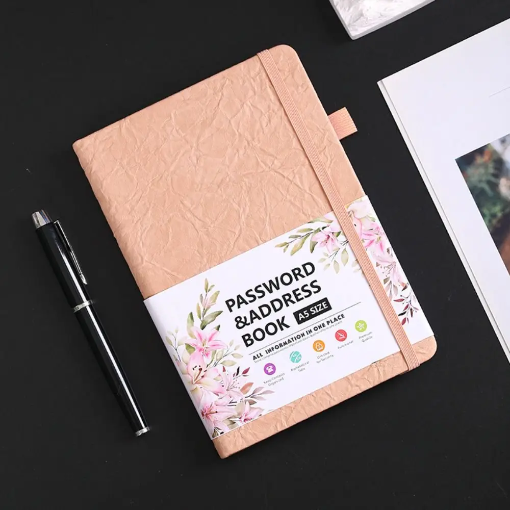 Hardcover Password Book with Alphabetical Tabs Medium Size Multi-color Password Keeper Notebook Saving Website Logins