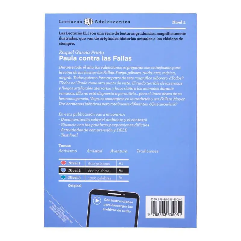 ELI Teen Readers Spanish A2 Paula Contra Las Fallas ELI Publishing Group ELI Publishing Group 9788853635051 Book