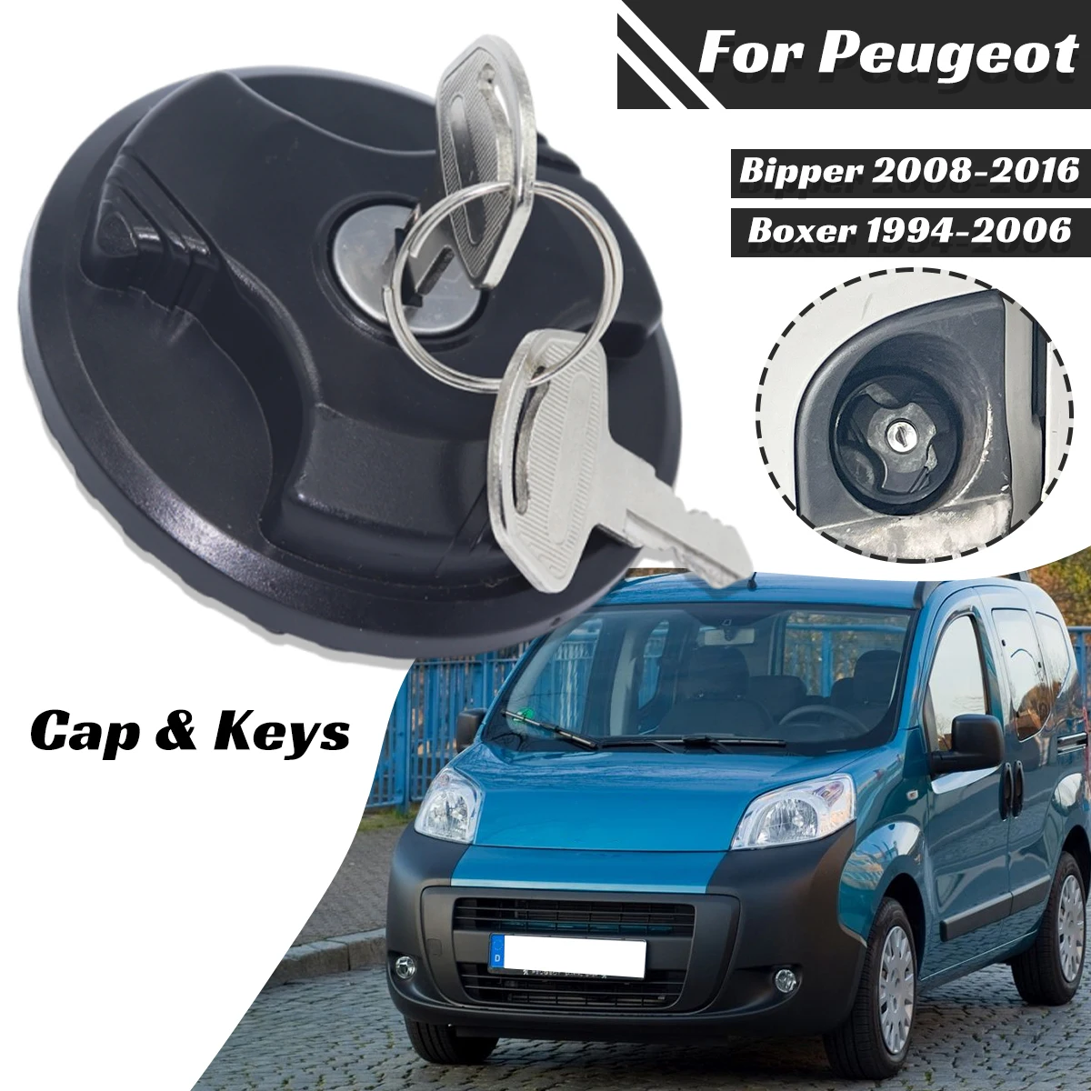

Fuel Filler Locking Cap Keys For Peugeot Bipper Boxer Security Lockable Fuel Tank Plug Anti-Theft Diesel Petrol Cover 1994-2006