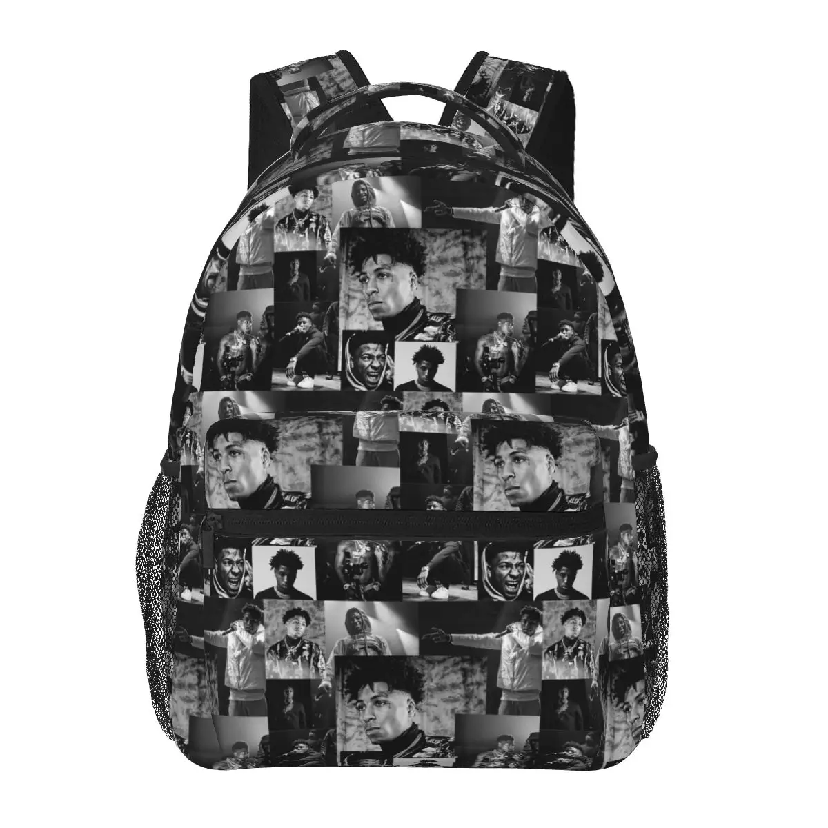 

Youngboy B And W Never Broke Again Collage Student Backpack School Bag Daypack for Boys Girls Fashion Bookbag Shoulder Bags
