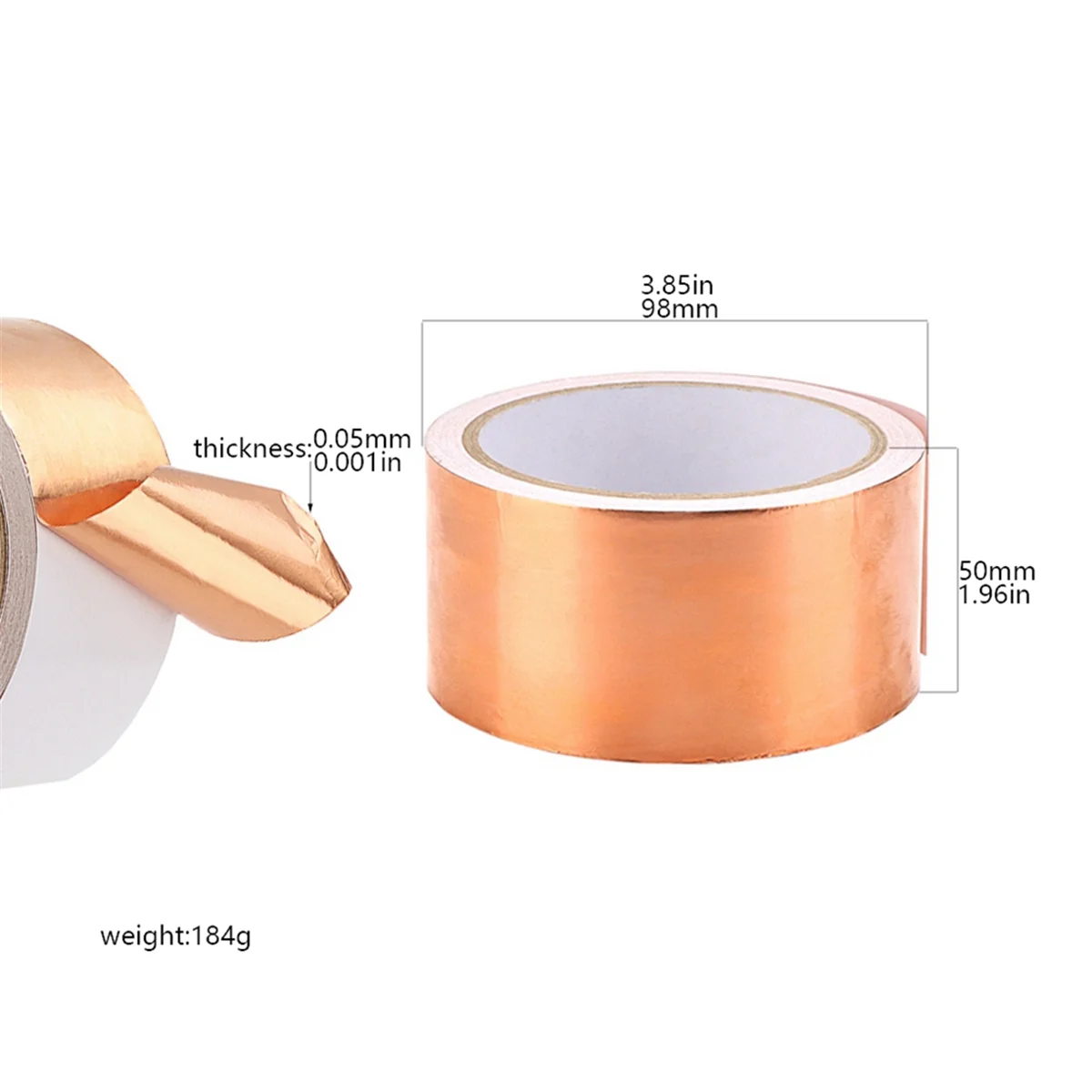 DIY Copper Foil Tape EMI Shielding Doubel Side Conductive Repair Adhesive Tape Self-Adhesive Repellent Tape