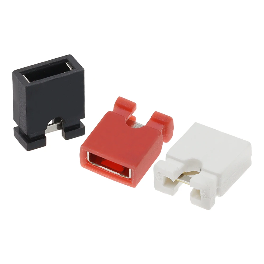 1000개 오픈 점퍼 캡, 단락 캡, 간격 2.54MM, 흰색, 검정색, 노란색, 파란색, 녹색, 빨간색, 단락 블록, 연결