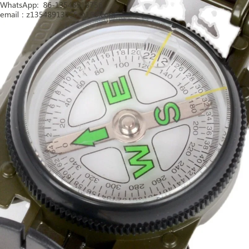 Outdoor multifunctional metal geological compass, camping off-road compass