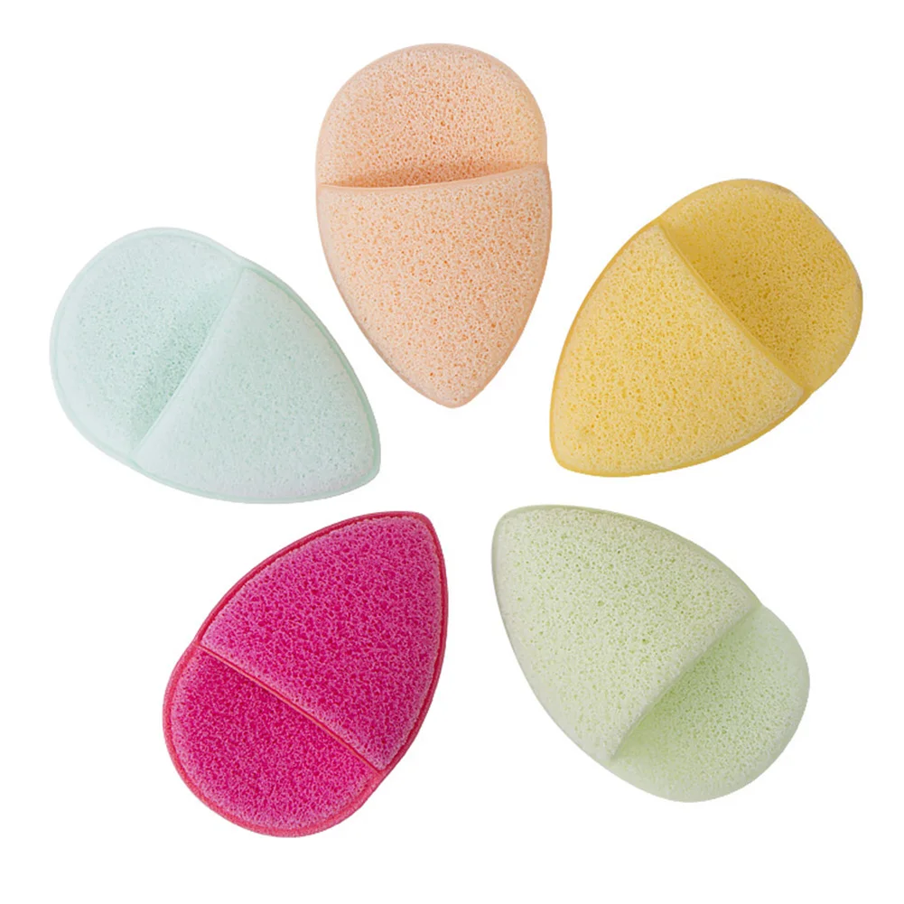 Water Drop Shape Soft Exfoliating Puff Makeup Removal Sponge Facial Cleaning Tool Face Deep Cleaning Puff for Home Travel