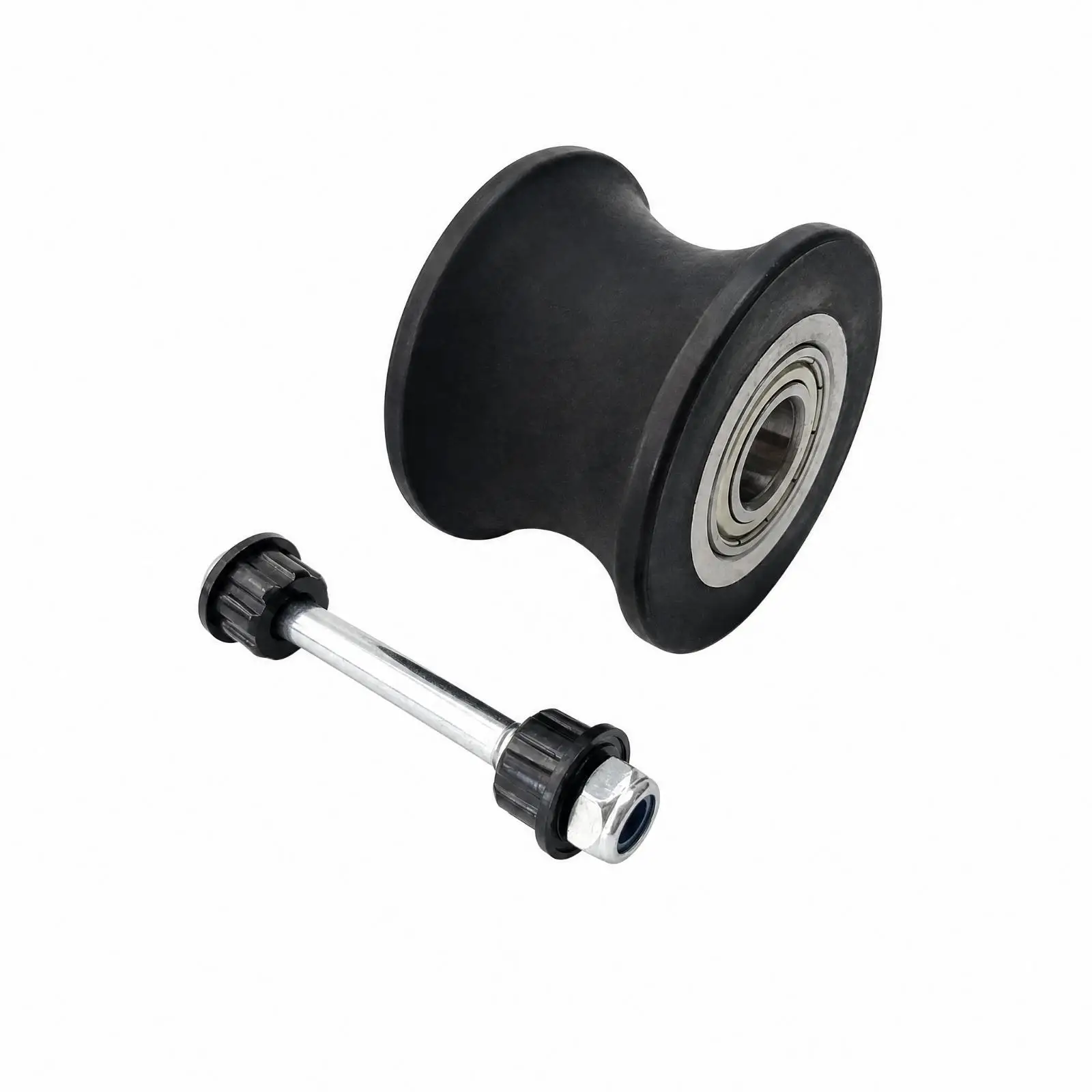 Elliptical Trainer Guide Wheel 70mm Steel Core Roller with Concave Groove for Fitness Equipment Rail Track Smooth Motion