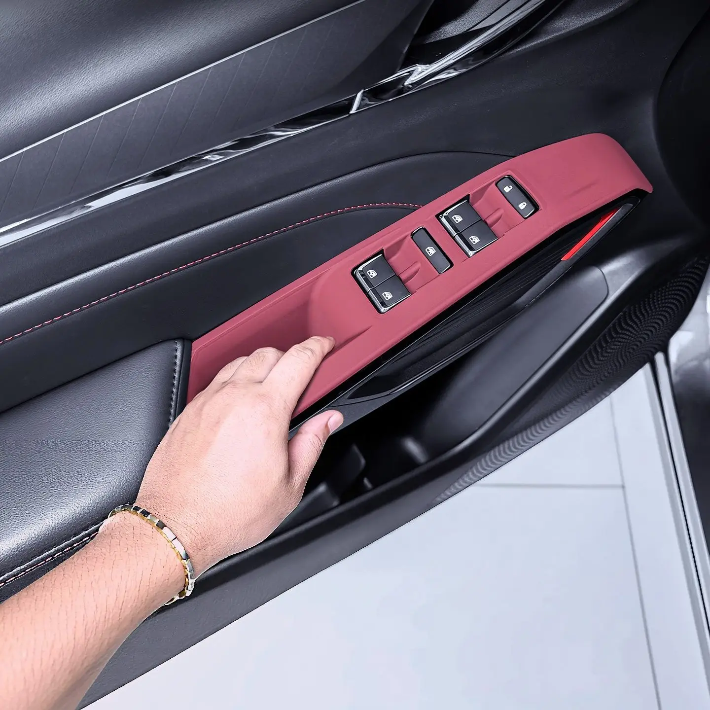 Custom Fit Window Switch Silicone Mat For Changan X5 PLUS 2026 Anti-Slip Door Panel Button Protective Pad Accessories 2