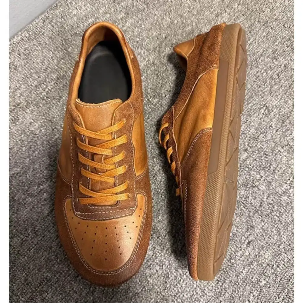 Premium Handcrafted Dark Brown Leather Sneaker – Timeless Luxury Meets Everyday Comfort