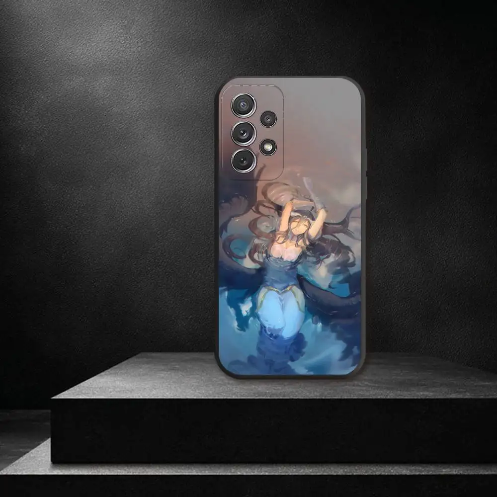 حافظة هاتف A-Albedo Anime O-Overlord لهاتف سامسونج S 25,24,23,22,30,21,10,9,Ultra,Plus,Lite,FE,4,5G حافظة ناعمة سوداء #5