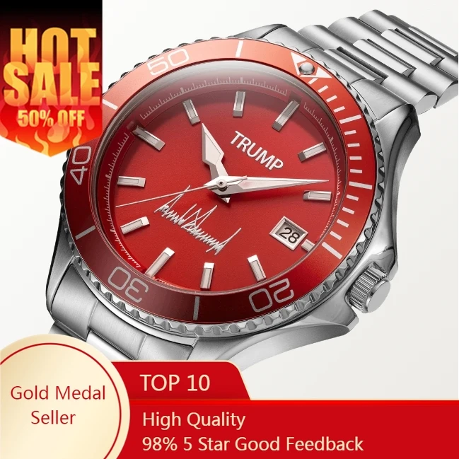 

Red Trump Watch Victory Beauty FIGHT FIGHT FIGHT 2024 MAGA Never Surrender Mens Womens Wrist Watches