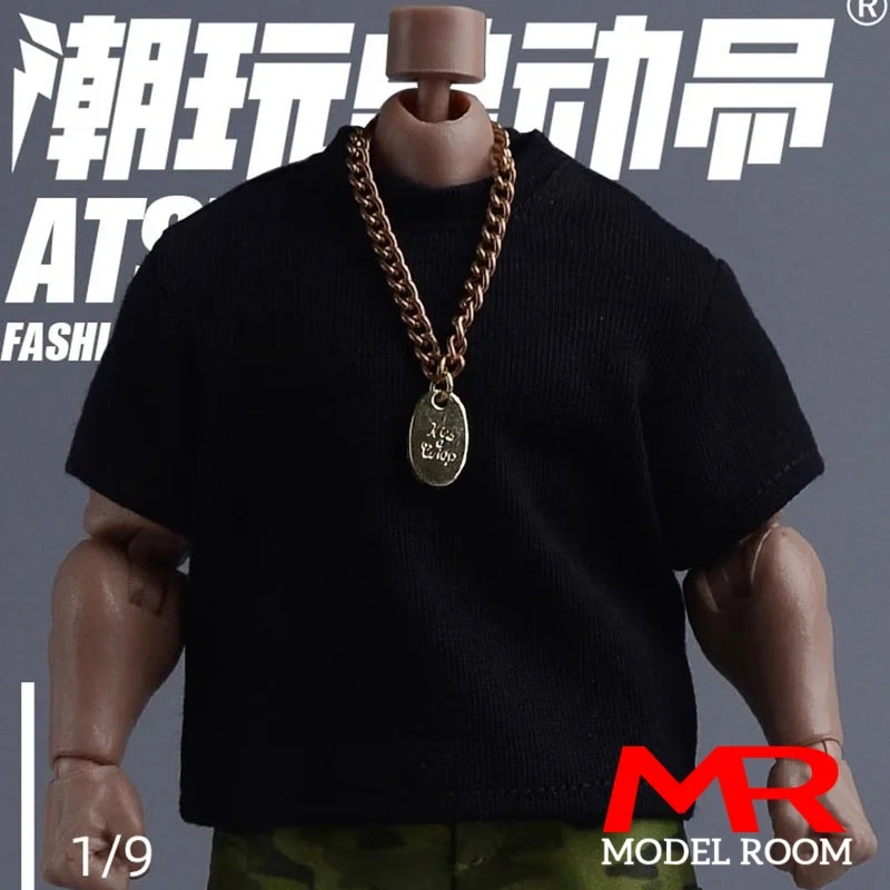 

ATStory 1/9 Male Casual T-shirt Top Clothes Model Fit Romankey UMS003 Notaman NT-03 ADAM Big Guy Soldier Action Figure Body Doll