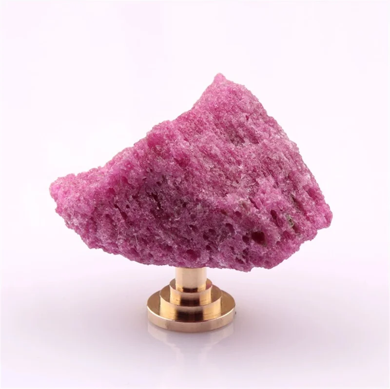 Natural Ruby Crystal Ore Cabinet Handles Drawer Door Knobs Brass Furniture Handle For Kitchen Cupboard Wardrobe Closet Pulls
