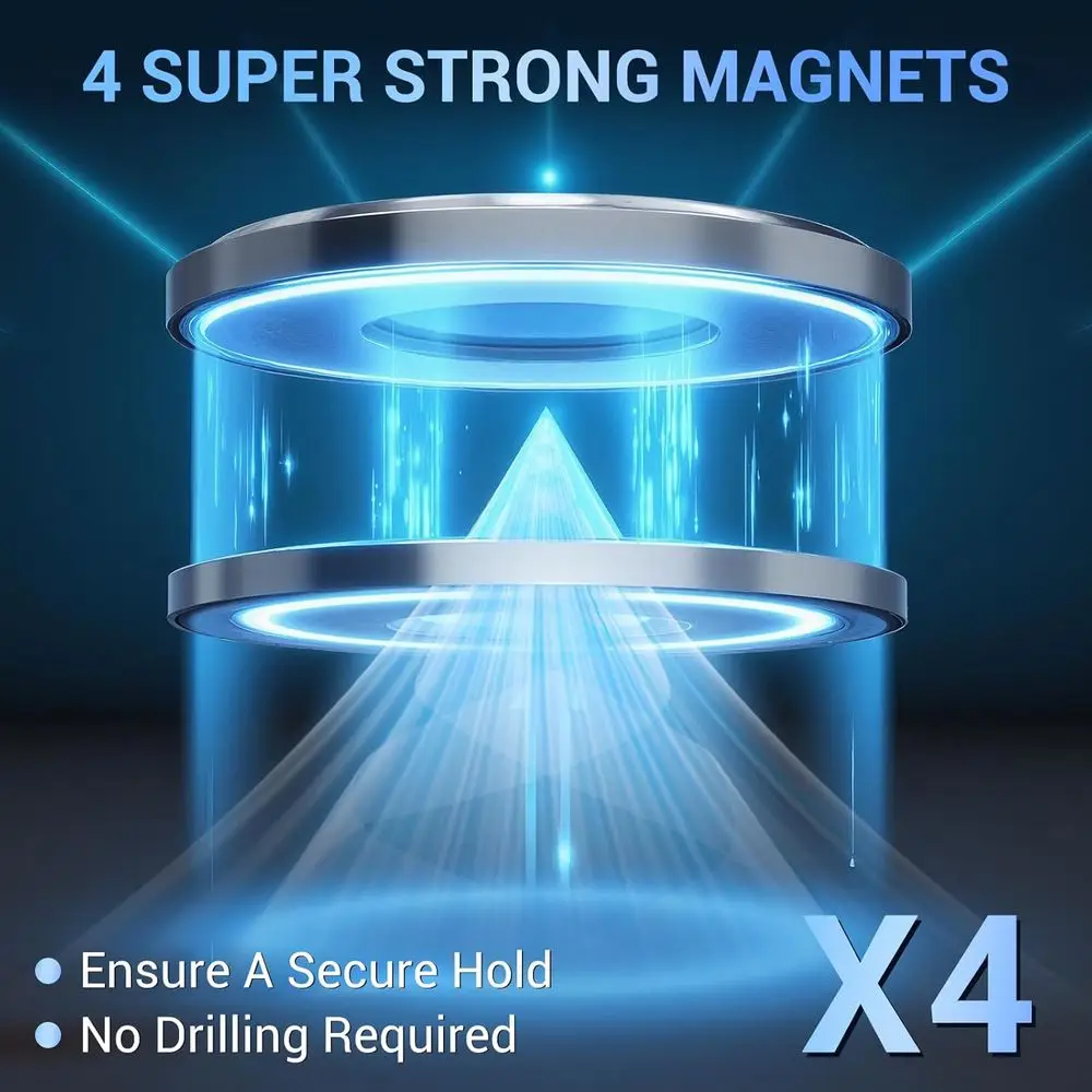 Triple Magnetic Flag Pole Holder for 5th Wheel RV Hitch – Magnets RV Flag Mount with 90° Adjustable Angle, No-Drill Flag Pole Br