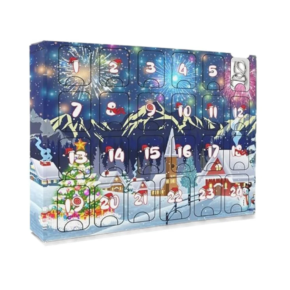 

Детская игрушка-головоломка, игрушка-непоседа, Рождественский адвент-календарь 2025 года, набор головоломок с металлическим замком Ruban, 24 подарка, Рождественская загадочная коробка
