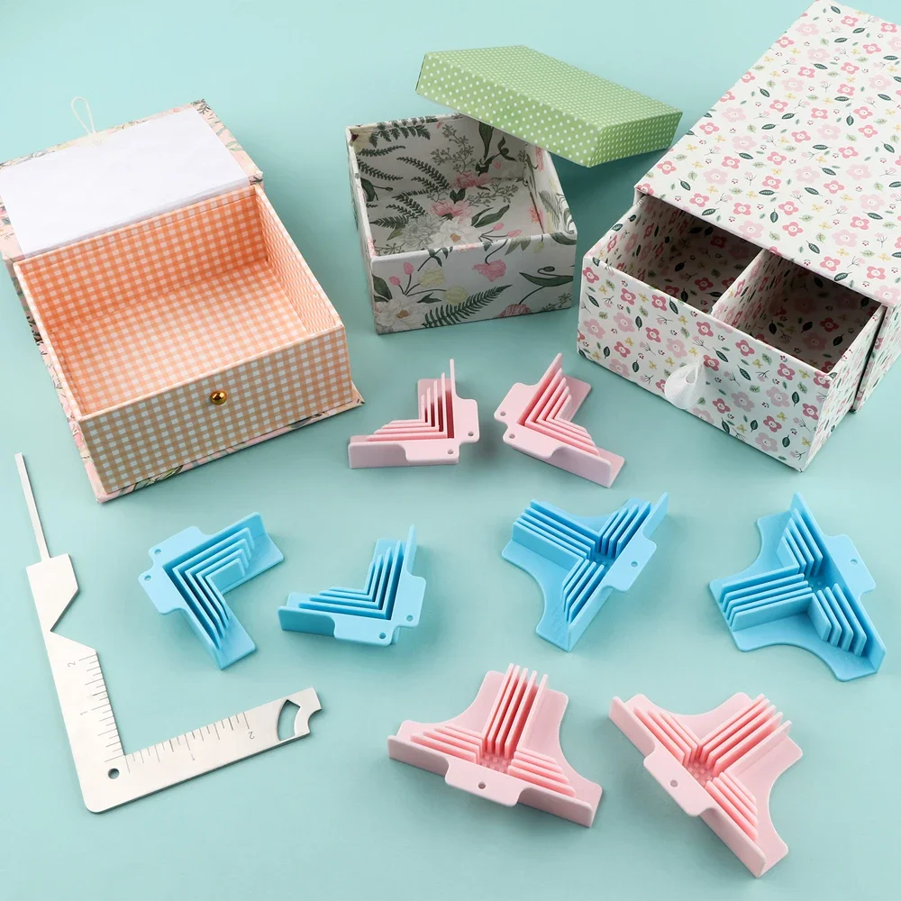 4pcs/set Creative Corner/Divider Assembly Clamps 1/1.5/2/3mm Wide Corner Guides For Box Making Easily Cartonnage Corner Holding
