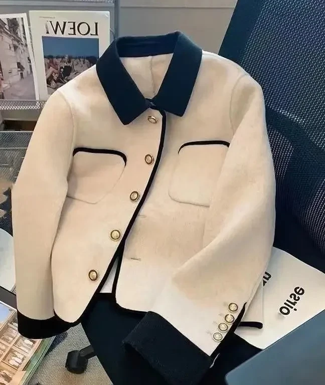 

Fall Winter Short French Style Jacket Women's High-End Sensation Hot Sale Of The Season Small Size Elegant Coat Top