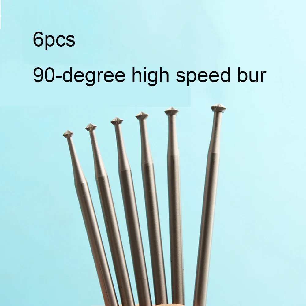 6Pcs 90º Hart Burr 3/32'' Shank Jewelry Engraving Bits 90 Degree Heart Burs for Lapidary Gem Setting Tool 008-023