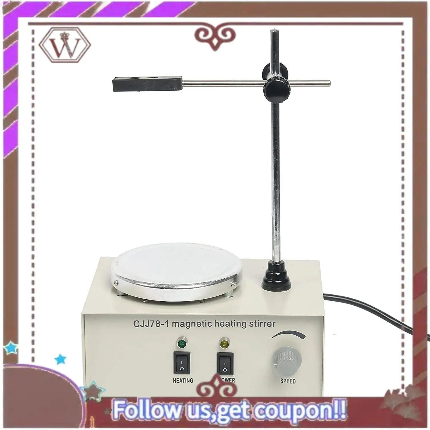 ABBG-220V التدفئة محرك مغناطيسي مختبر خلاط آلة 78-1 موقد محرك مغناطيسي مختبر لتحريك 1000 مللي الاتحاد الأوروبي التوصيل