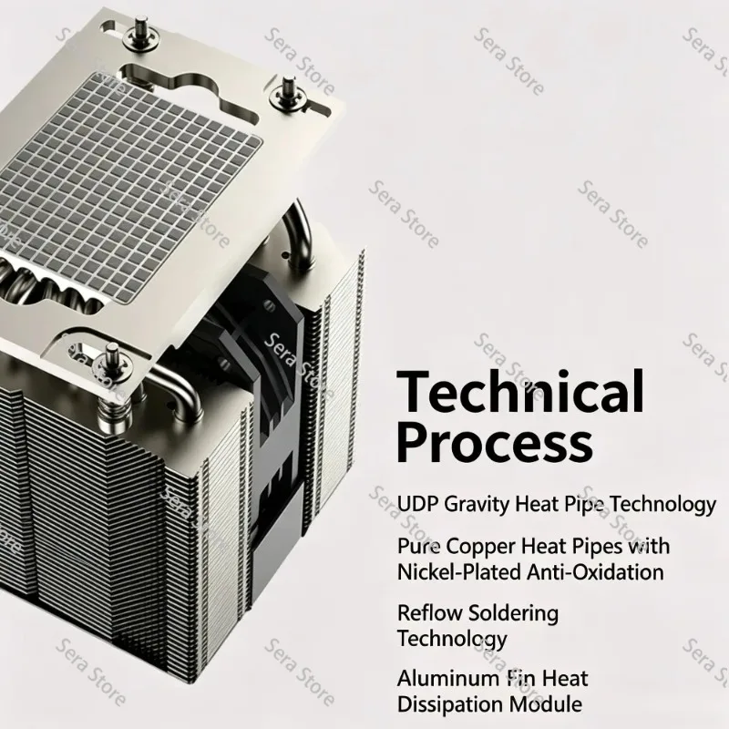 M95 PRO 6 Heat Pipe SP3 TR4 SP5 SP6 4189 4677 4U Server CPU Heatsink Fan