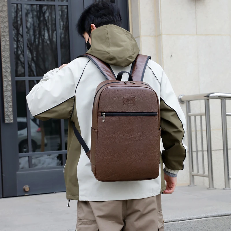 

Men's casual PU trendy shoulder bag backpack handbag mochila para viaje school bag mochila рюкзак мужской sac à dos homme 백팩 남성