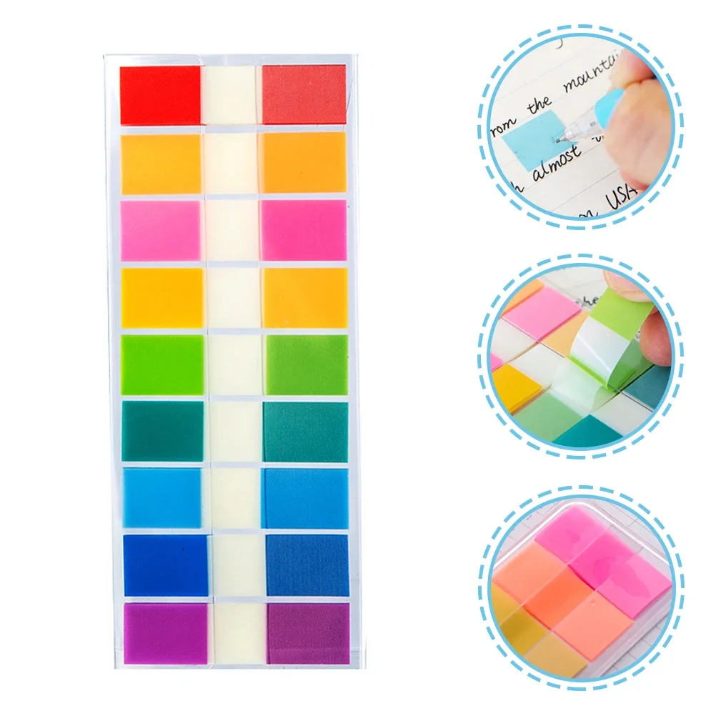 900 Pcs Sticky Index Tabs PVC Sticker Paper Book Markers Note Flags Page Markers Notebook Practical Convenient Work Study Safe