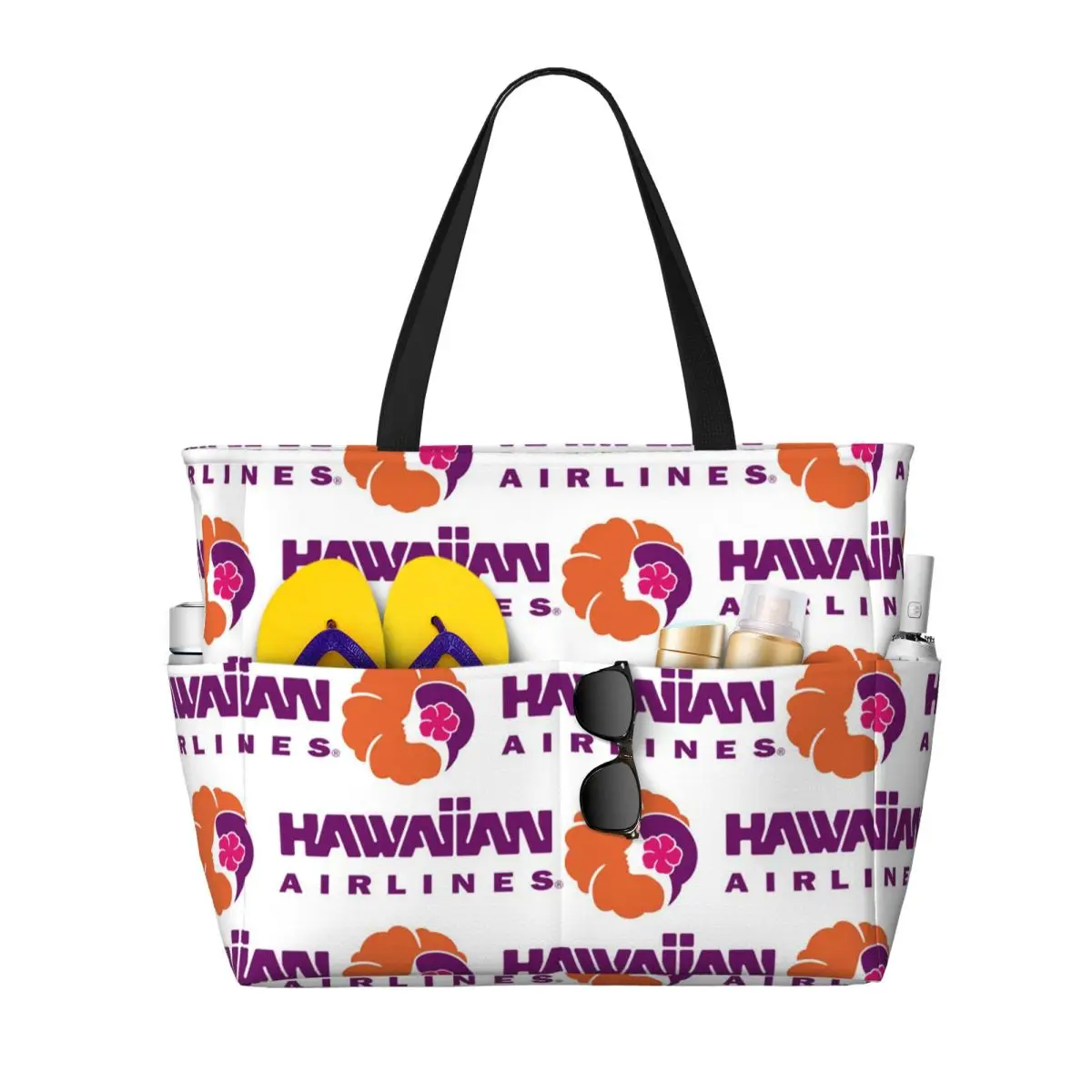 Hawaiian Airlines Beach Tote Bag Sport Gym Yoga Duffle Large Tote Bag Women Travel Bag Fitness bag