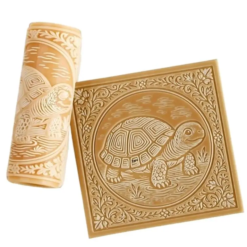 Rouleau de carrelage en argile, crâne de fleur, rouleau de Texture en argile, impression en céramique, rouleaux à rouler texturés en polymère, poterie, outils de bricolage, artisanat