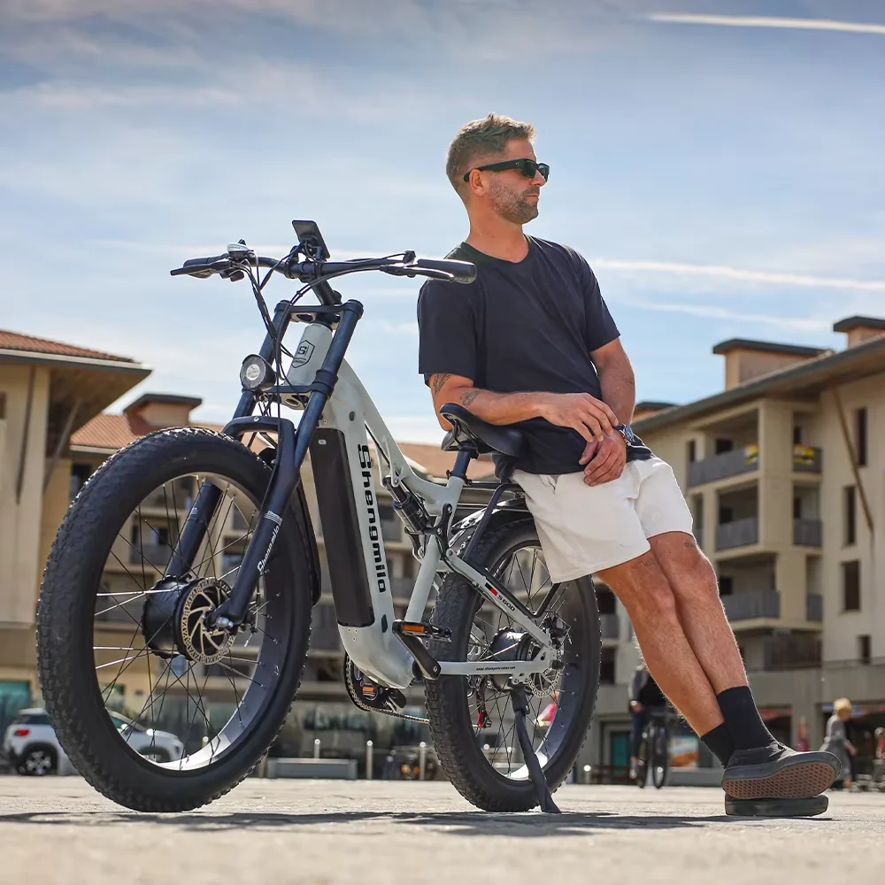 Shengmilo S600 2000W Dual Motor Electric Mountain Bike 48V 840WH Battery 26" Fat Tire Men's Ebike
