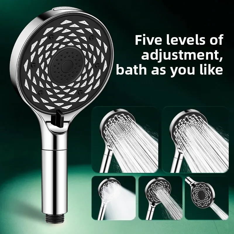

5-Settings Handheld Shower Head - Adjustable Water Modes, Luxury Spa-Like Shower Experience, High-Pressure Flow, Cross-Border Be