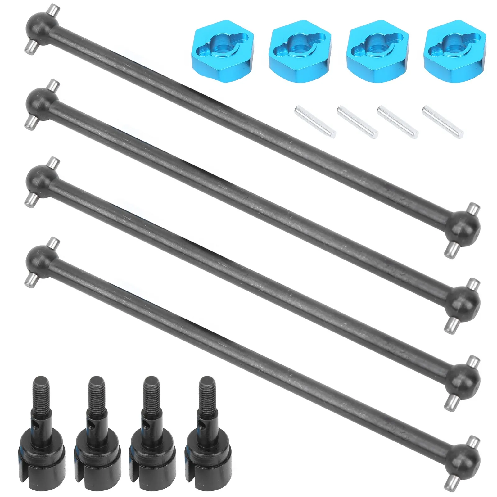 Universal Drive Shaft 5mm Wheel Hub Adapter Combiner Fit for HSP 94111 94108 1/10 RC Car