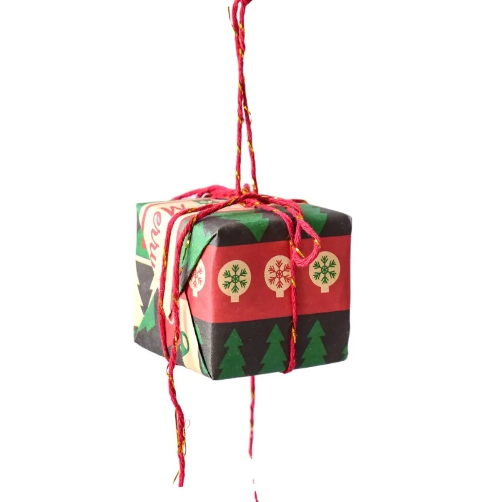 

Simulation Christmas Tree Gift Bag Pendant Mini with Rope Christmas Present Hanging Ornament Colorful Christmas Decorations