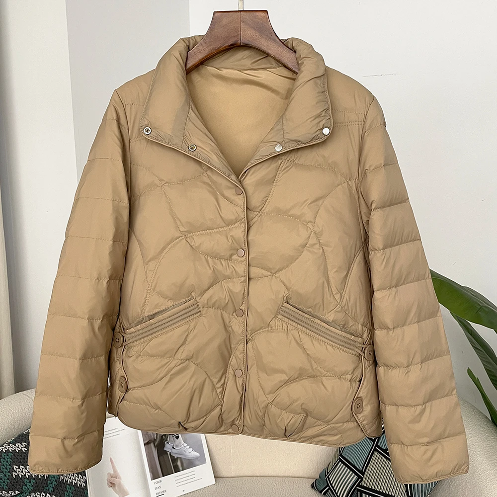 Autumn Winter Fashionable Warm Thickened Down Jacket Filled with 50% White Duck Down Women Korean Style Loose Casual Down Jacket