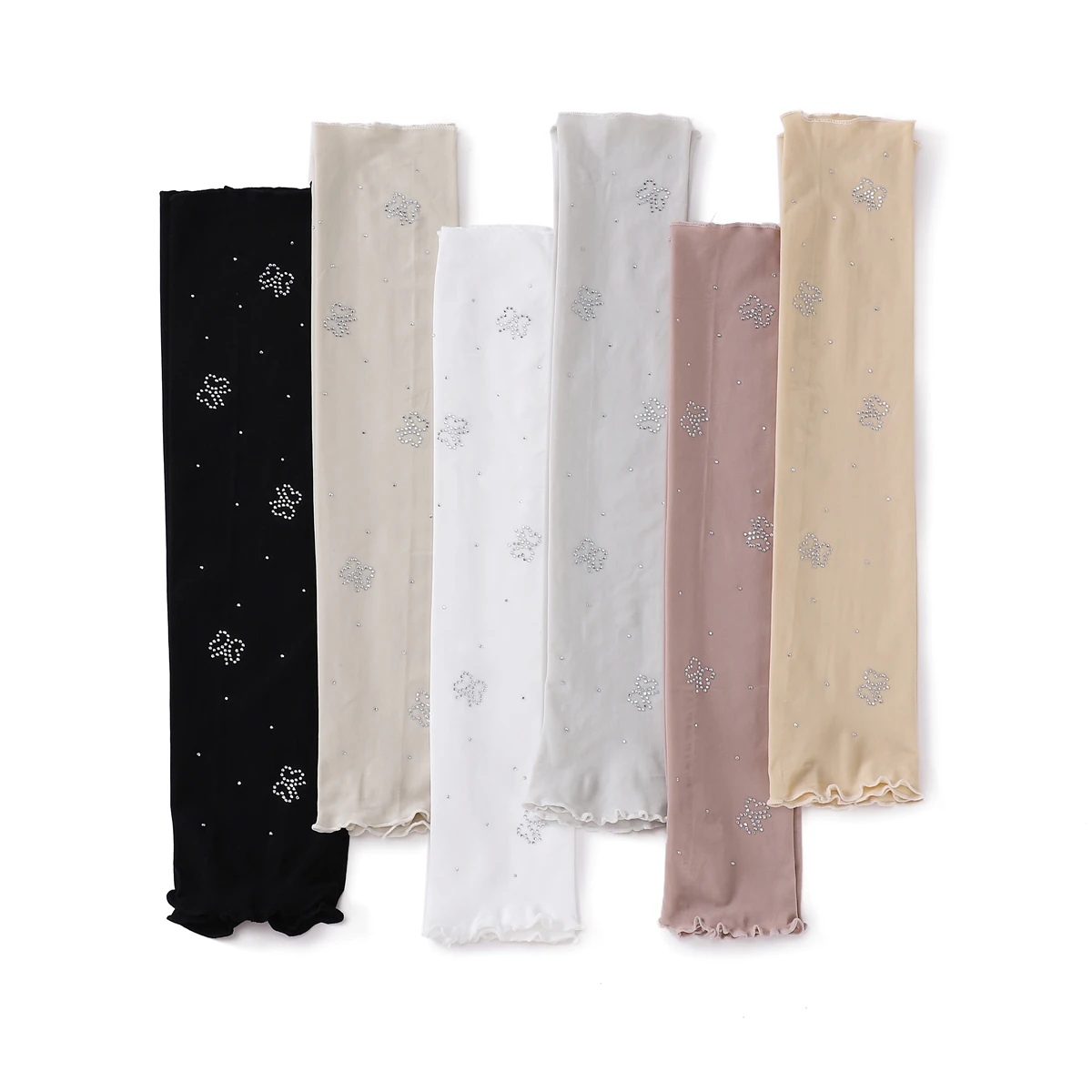 Dames Hijab Moslim Gebed Mouw Rekbare Arm Cover Islamitische Overmouw Met Strass