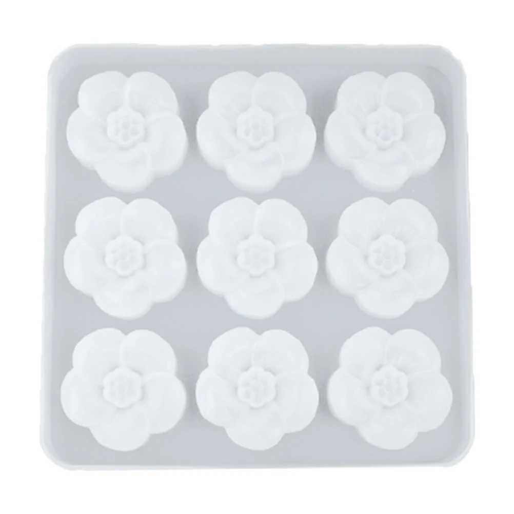 

9pcs Crystal Epoxy Molds Silicone Pendant Maker Reusable Heat Resistant Transparent Smooth Jewelry Component Mini