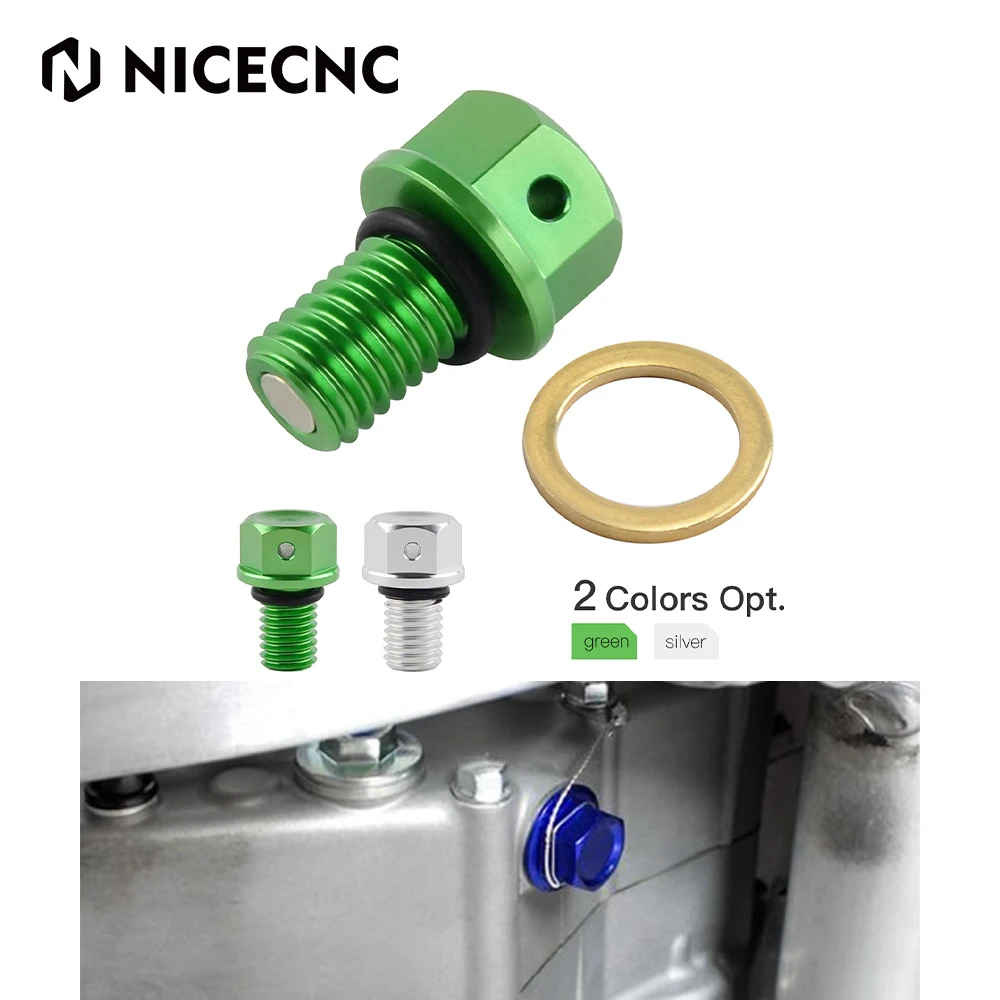 NICECNC M10xP1.5 Magnetic Oil Drain Plug Bolt For Kawasaki KX85 KX65 01-24 KX250 96-07 KX 65 85 112 125 250 250F 250R 450F 500