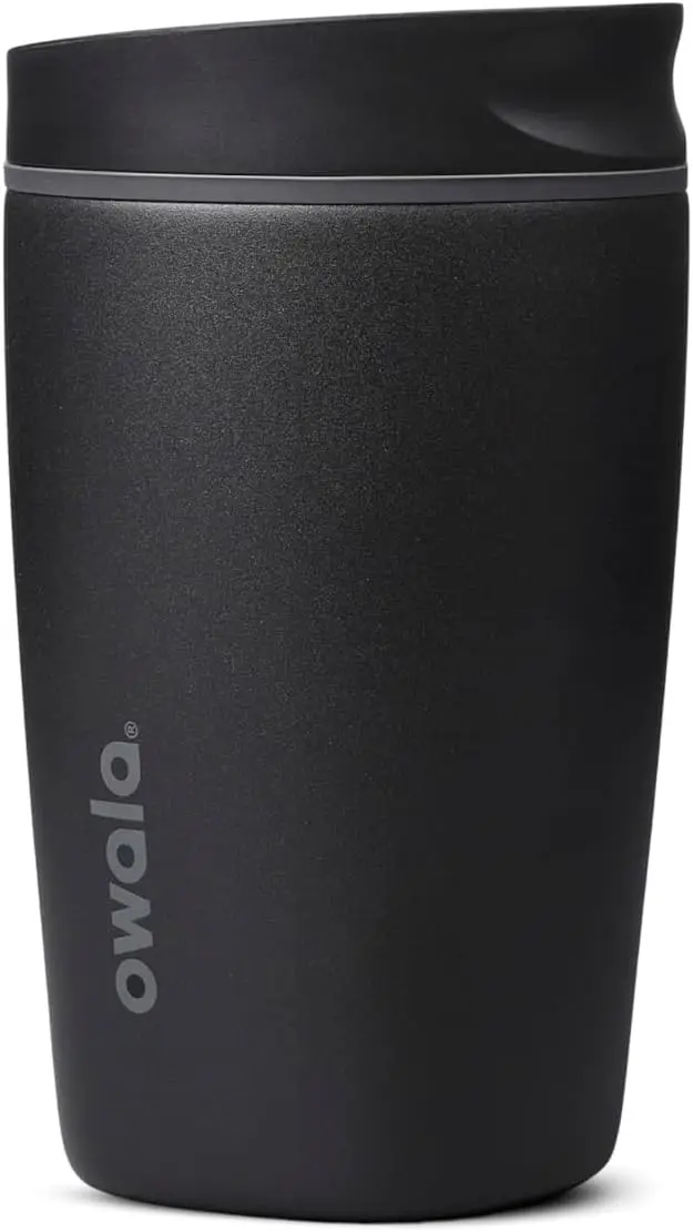 Slider‑open lid Insulated Stainless Steel Water Cup，Reusable Travel Mug，Hot Iced Coffee Cup，BPA Free Mug，12oz & 20 oz